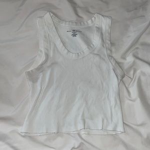 Brandy Melville White High Neck Cropped Tank